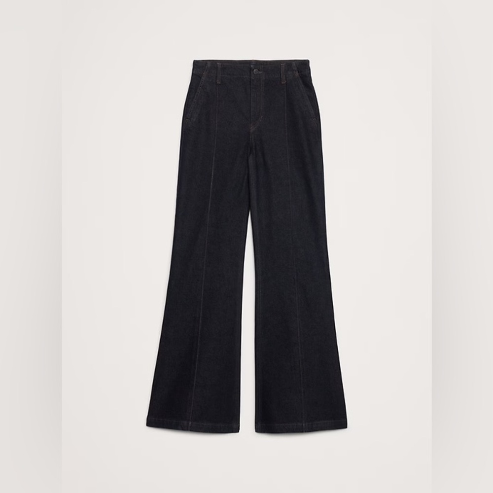 Banana Republic Dark Blue High-Rise Wide-Leg Jeans - Picture 5 of 6